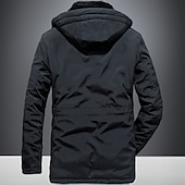 billiga Fleece &amp; 3 i 1-jackor-fleecejacka herr vinterjacka tjock varm huva parka militär vindjacka vinter utomhus vindtät lätt avtagbar keps trenchcoat ytterkläder topp skidåkning fiske klättring ljusblå skärm