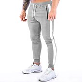 abordables pantalones activos para hombre-Hombre Pantalón Jogger Correa Bolsillo con cremallera Pantalones / Sobrepantalón Deportivo Ropa Deportiva Algodón Invierno Aptitud física Entrenamiento de gimnasio Corriendo Transpirable Dispersor de