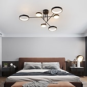 ieftine Montaj Plafon-6/8 capete led plafon lumină modernă aur negru cerc nordic sputnik design metalic vopsit finisaje 110-120v 220-240v