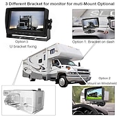זול מצלמת מראה אחורית לרכב-718D 7 אִינְטשׁ TFT-LCD 600TVL 480 קווי טלוויזיה CCD חוטי 120 מעלות 7 אִינְטשׁ ערכת תצוגה אחורית לרכב עמיד במים / ראיית לילה / התאמת בהירות ל אוטובוס / משאית