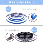economico Controllo a distanza-luci di striscia a led rgb 5m 10m 15m 20m luci a led cambio colore flessibile smd con telecomando ir e adattatore 100-240v per casa camera da letto cucina tv luci posteriori decorazioni fai da te dc12v