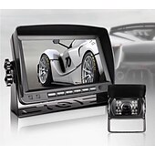 זול מצלמת מראה אחורית לרכב-718D 7 אִינְטשׁ TFT-LCD 600TVL 480 קווי טלוויזיה CCD חוטי 120 מעלות 7 אִינְטשׁ ערכת תצוגה אחורית לרכב עמיד במים / ראיית לילה / התאמת בהירות ל אוטובוס / משאית