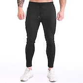 cheap Running Pants &amp; Tights-Men&#039;s Pocket Drawstring Color Block Breathable Moisture Wicking Athletic Athleisure Black Dark Gray Stretchy