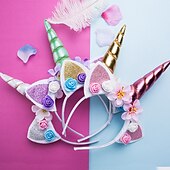 Недорогие Повязки на голову и короны-1 шт Дети (1-4 лет) Девочки Аксессуары для волос Активный Однотонный Чистый цвет Смешанные цвета Серебряный Пурпурный