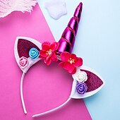 Недорогие Повязки на голову и короны-1 шт Дети (1-4 лет) Девочки Аксессуары для волос Активный Однотонный Чистый цвет Смешанные цвета Серебряный Пурпурный