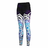 رخيصةأون طماق 3D-نسائي السراويل اليوغا بعقب رفع بنطلون رياضي للبطن خصر عالي تمرين نادي رياضي ركض اللياقه البدنيه الجوارب الدراجات طماق زخرفات أزرق الخريف الشتاء رياضات ألبسة رياضية عالية المرونة