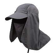 billiga Huvudbonader för herrar-Herr Unisex Fiskarhatt Solhatt Fiskehatt Mörkgrå Marin Utomhus Fiske Solid färg Vattentät UV-skydd Andningsfunktion Snabb tork