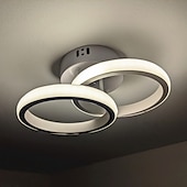 voordelige Inbouw- &amp; semi-inbouwmontage-1-licht 24cm led plafondlamp cirkelvormig ontwerp eenvoudige ring gang lamp aluminium voor slaapkamer lamp logeerkamer balkon 110-120/220-240 22w
