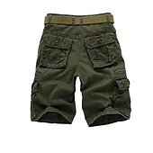 billiga Klassisk-Herr Militärbyxor Vandringsshorts Militär Ensfärgat Sommar Utomhus 12&quot; Ripstop Multi-pocket Andningsfunktion Slitstyrka Bomull Knälängd Underdelar Grå Kaki Grön Svart Arbete Jakt Fiske 30 31 32 33 34