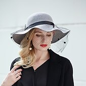 billiga Festhattar-hattar 100% Ull Fiskarhatt Bröllop Kentucky Derby cocktail Royal Astcot Elegant Med Rosett Hårbonad Huvudbonader