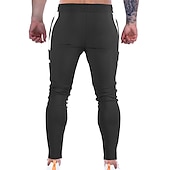 cheap Running Pants &amp; Tights-Men&#039;s Pocket Drawstring Color Block Breathable Moisture Wicking Athletic Athleisure Black Dark Gray Stretchy