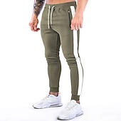 abordables pantalones activos para hombre-Hombre Pantalón Jogger Correa Bolsillo con cremallera Pantalones / Sobrepantalón Deportivo Ropa Deportiva Algodón Invierno Aptitud física Entrenamiento de gimnasio Corriendo Transpirable Dispersor de