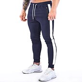 abordables pantalones activos para hombre-Hombre Pantalón Jogger Correa Bolsillo con cremallera Pantalones / Sobrepantalón Deportivo Ropa Deportiva Algodón Invierno Aptitud física Entrenamiento de gimnasio Corriendo Transpirable Dispersor de