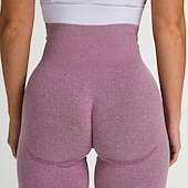 economico Leggings semplici-donne leggings senza cuciture allenamento culo ascensore calzamaglia increspato push up leggings di controllo della pancia sport palestra yoga fitness ciclismo corsa athleisure abbigliamento sportivo