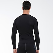 billiga aktiva t-shirts och tankar för män-Herr Kompressionströja T-shirt för jogging Långärmad Baslager Sport Sommar Elastan Andningsfunktion Snabb tork Fuktabsorberande Mjuk Kondition Gymträning Löpning Sportkläder Sportkläder Solid färg