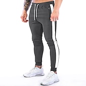 abordables pantalones activos para hombre-Hombre Pantalón Jogger Correa Bolsillo con cremallera Pantalones / Sobrepantalón Deportivo Ropa Deportiva Algodón Invierno Aptitud física Entrenamiento de gimnasio Corriendo Transpirable Dispersor de