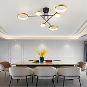 ieftine Montaj Plafon-6/8 capete led plafon lumină modernă aur negru cerc nordic sputnik design metalic vopsit finisaje 110-120v 220-240v