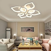 cheap Dimmable Ceiling Lights-6/8/12/15 Heads LED Ceiling Light Lotus Design  Ceiling Lamp Modern Artistic Metal Acrylic Style Stepless Dimming Bedroom Painted Finish Lights 110-240V ONLY DIMMABLE WITH REMOTE CONTROL Flower Design