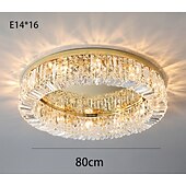 cheap Unique Chandeliers-50/60/80 cm Chandelier LED Crystal Ceiling Light Circle Design Unique Design Flush Mount Lights Stainless Steel LED Nordic Style 110-120V 220-240V