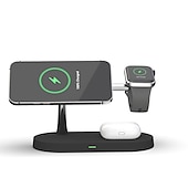 baratos Carregadores Sem Fio-Carregador Sem Fios 15 W Potência de saída Estação de carregamento sem fio Carregamento rápido sem fio Magnética 5 em 1 Para Magsafe iPhone 14/13/12 Pro Max Mini, iWatch SE/8/7/6/5/4/3/2/1