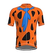 billiga Tröjor för män-Herr Cykeltröja Kortärmad Cykel Tröja Överdelar med 3 bakfickor Bergscykling Vägcykling Andningsfunktion Snabb tork Fuktabsorberande Mjuk Gul Blå Orange Grafisk Polyester sporter Kläder