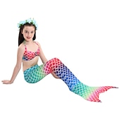 Kinderen Voor meisjes 3 stuks Zeemeermin zwemkleding Badmode Bikini Bikini Zwemmen Kleurenblok Regenboog Actief leuke Style Blote rug Badpakken 2-9 jaar Zomer Regenboog voordelige Zeemeermin badpak-Kinderen Voor meisjes 3 stuks Zeemeermin zwemkleding Badmode Bikini Bikini Zwemmen Kleurenblok Regenboog Actief leuke Style Blote rug Badpakken 2-9 jaar Zomer Regenboog