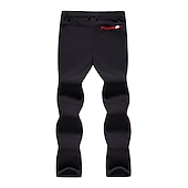 cheap Bottoms-Men&#039;s Fleece Lined Pants Waterproof Hiking Pants Trousers Softshell Pants Winter Outdoor Thermal Warm Windproof Breathable Elastic Waist Fleece Bottoms Army Navy Grey Black Hunting Fishing Skiing