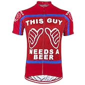cheap Men&#039;s Jerseys-Men&#039;s Cycling Jersey Short Sleeve Bike Jersey Top with 3 Rear Pockets Mountain Bike MTB Road Bike Cycling Fast Dry Breathable Quick Dry Moisture Wicking Black Red Black Yellow Red Blue Graphic