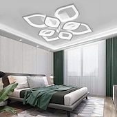 cheap Dimmable Ceiling Lights-6/8/12/15 Heads LED Ceiling Light Lotus Design  Ceiling Lamp Modern Artistic Metal Acrylic Style Stepless Dimming Bedroom Painted Finish Lights 110-240V ONLY DIMMABLE WITH REMOTE CONTROL Flower Design