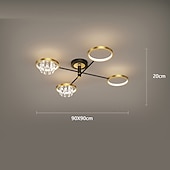 お買い得  フラッシュマウント＆セミフラッシュマウント-4/6/8ヘッドLEDシーリングライトサークルデザインフラッシュマウントライトクリスタルLEDノルディックスタイル220-240v