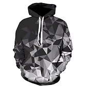 economico Felpe con cappuccio da uomo-Per uomo Pop art 3D Print Felpa con cappuccio Felpe Felpa Felpa con cappuccio Manica lunga Felpa con cappuccio Con cappuccio Originale Stampa 3D Giornaliero Per uscire Bianco e nero Nero/bianco
