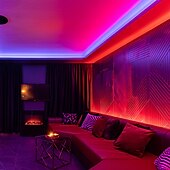 رخيصةأون أضواء الشريط للماء-20 م 4x5 م شرائط قابلة للانثناء لأضواء LED مجموعات ضوء أضواء RGB بشكل شريط 1200 المصابيح 2835 SMD 8 ملم 1SET RGB عيد الميلاد رأس السنة ضد الماء قابل للقص ديكور 100-240 V / اللصق التلقي