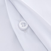 abordables Camisas de vestir para hombres-Hombre Camisa para Vestido Resistente a las arrugas Camisa de cuello Camisas de esmoquin Plano Boda Fiesta Rosa Claro Negro / Blanco Blanco Azul Marino Manga Larga Escote Cuadrado Primavera Otoño Ropa