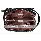 economico Zaini alla moda-Per donna Zaino per la scuola zaino Esterno Giornaliero Viaggi Tinta unica pelle sintetica Massima capacità Bottoni Cerniera Blu chiaro Grigio chiaro Vino