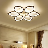 cheap Dimmable Ceiling Lights-6/8/12/15 Heads LED Ceiling Light Lotus Design  Ceiling Lamp Modern Artistic Metal Acrylic Style Stepless Dimming Bedroom Painted Finish Lights 110-240V ONLY DIMMABLE WITH REMOTE CONTROL Flower Design