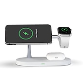 baratos Carregadores Sem Fio-Carregador Sem Fios 15 W Potência de saída Estação de carregamento sem fio Carregamento rápido sem fio Magnética 5 em 1 Para Magsafe iPhone 14/13/12 Pro Max Mini, iWatch SE/8/7/6/5/4/3/2/1