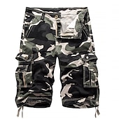 economico Classico-Per uomo Pantaloncini cargo Pantaloncini mimetici Pantaloncini da Escursionismo Multi-tasche Tasche Multiple Gamba Dritta Mimetico Traspirante All&#039;aperto Lunghezza al ginocchio Casuale Quotidiano