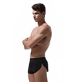 abordables Shorts de sport pour hommes-Homme Short Running Course Short d&#039;athlétisme Bas Sport &amp; Loisir Athleisure Respirable Séchage rapide Doux Aptitude Exercice Physique Marathon Tenue de sport Tenues de Sport Couleur Pleine Noir
