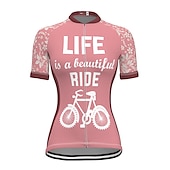 abordables Maillots pour femmes-Femmes Maillot de cyclisme Graphique Drôle Manche Courte Cyclisme Maillot Top avec 3 poches arrière VTT Vélo tout terrain Cyclisme sur route Séchage Rapide Bandes réfléchissantes Poche Arrière