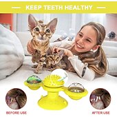 abordables Jouets pour chats-Jouets pour Chat Jouet interactif Jouet rotatif Ensemble de jouets pour chats Moulin à vent Jouets Interactifs pour Chat Jouets amusants pour chats Chat Petit Chat 1 jeu Rondes Compatible avec