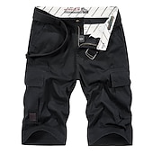preiswerte Klassiker-Herren Kurze Hose für Wanderer Cargo-Wandershorts Militär Volltonfarbe Sommer Außen 12&quot; Komfort Ripstop Multi-Pocket Atmungsaktiv Baumwolle Knielänge Kurze Hose Armeegrün Khaki Burgund Grün Schwarz