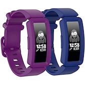 お買い得  Fitbitウォッチバンド-2パック 時計バンド のために Fitbit Ace 2 シリコーン 置換 ストラップ ケース付き ソフト 高通気性 スポーツバンド リストバンド