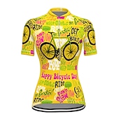 abordables Maillots de mujer-Mujer Maillot de Ciclismo Graphic Estampado Letra y Número Manga Corta Bicicleta Maillot Camiseta con 3 bolsillos traseros MTB Bicicleta Montaña Ciclismo Carretera Secado rápido Suave Bandas