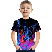 barn pojkar 3d yrsel t-shirt kortärmad regnbåge optisk illusion färgblock 3d-tryck blå lila svart barn toppar sommar basic streetwear sport billiga Pojkens 3D Vision & Geometri-barn pojkar 3d yrsel t-shirt kortärmad regnbåge optisk illusion färgblock 3d-tryck blå lila svart barn toppar sommar basic streetwear sport