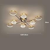 お買い得  フラッシュマウント＆セミフラッシュマウント-4/6/8ヘッドLEDシーリングライトサークルデザインフラッシュマウントライトクリスタルLEDノルディックスタイル220-240v
