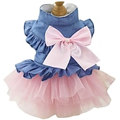 abordables Robes-Chien Robe Vêtements pour Chiot Jupe Adorable Décontracté Quotidien Doux Été Printemps &amp; Automne Vêtements pour Chiens