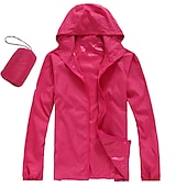 baratos Casacos impermeáveis-Capa de chuva de caminhada à prova d&#039;água masculina feminina upf 50+ uv proteção solar com capuz com capuz manga longa jaqueta de pesca de corrida blusão de verão ao ar livre protetor solar à prova
