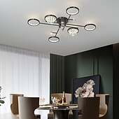 お買い得  フラッシュマウント＆セミフラッシュマウント-4/6/8ヘッドLEDシーリングライトサークルデザインフラッシュマウントライトクリスタルLEDノルディックスタイル220-240v