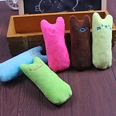 abordables Jouets pour chats-2 pièces broyage des dents jouets cataire drôle interactif en peluche jouet pour chat chaton à mâcher jouet vocal griffes morsure de pouce chat menthe pour chats chaud