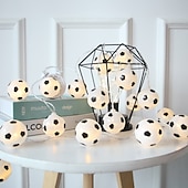billige USB-drevet-ledet fotballstrengelys euro cup 3m 1,5m batteri eller usb-drift verdensmesterskap diy fotball fairy lights bar ktv club party barnerom dekorasjon